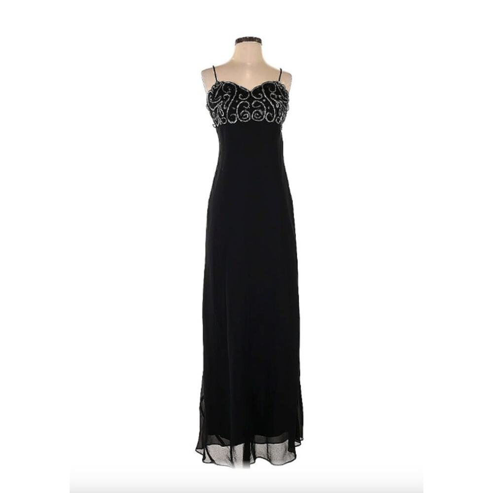 Morgan and Co Linda Bernell Prom Fairy Whimsygoth Beaded Sparkle Dress Sz 9/10